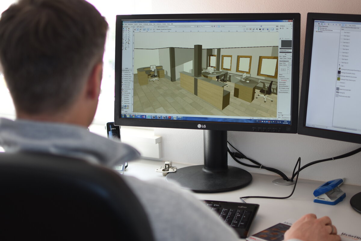 3D-Planung eines Objektbaus bei der Schreinerei Klein-Nöh